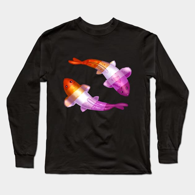 WLW Lesbian LGBTQ Koi Fish Long Sleeve T-Shirt by YouAreValid